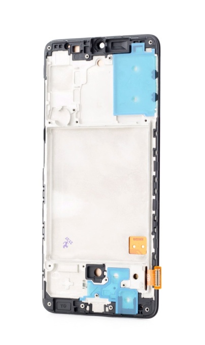 LCD Samsung Galaxy A41, A415, Negru + Rama, Incell, Small Glass - pentru înlocuirea ecranului, compatibil cu Samsung, disponibil pe thenx.net