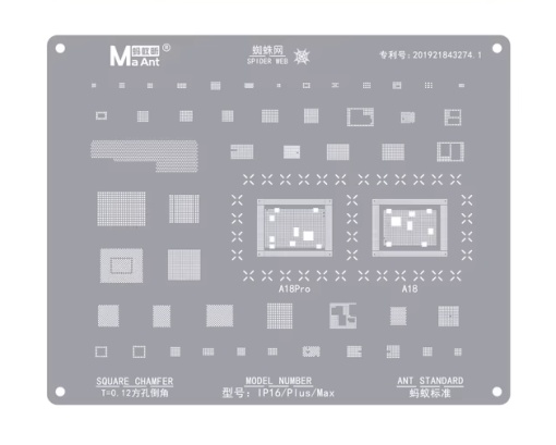 MaAnt BGA Reballing Stencil for iPhone 16, Plus, Max