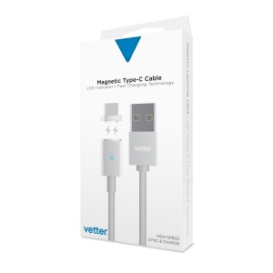 Cablu Magnetic USB-C, Silver, disponibil pe thenx.net