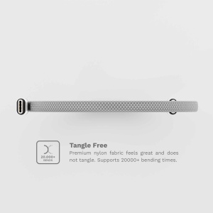 Cablu USB-C, loopFiT, USB-C to USB-C Magnetic self-looping Cable, 1.5m, Silver, disponibil pe thenx.net
