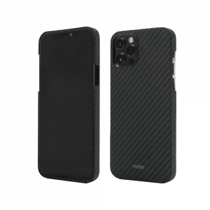 Husa iPhone 12 Pro Max, Clip-On Compatibil MagSafe, Aramid Fiber, Kevlar, Negru, disponibil pe thenx.net