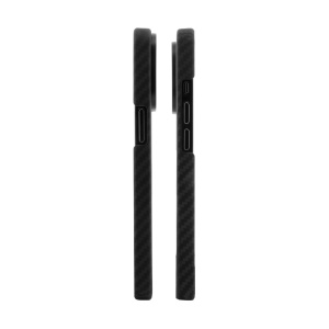 Husa iPhone 13 Pro Max, Clip-On Compatibil MagSafe, Aramid Fiber, Kevlar, Negru, disponibil pe thenx.net