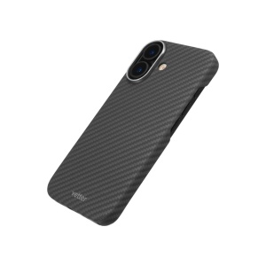 Husa iPhone 17, Clip-On MagSafe Compatible, made from Aramid Fiber, Kevlar, Black - thenx.net