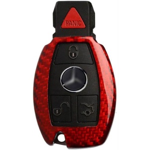 Husa Mercedes-Benz W203, W210, W211, made from Carbon, Glossy Rosu, disponibil pe thenx.net