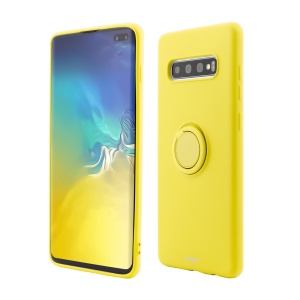 Husa Samsung Galaxy S10 Plus, Soft Pro with Magnetic iStand, Yellow, compatibil cu Samsung, disponibil pe thenx.net