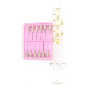 Kit Siringa Luer cu Ace Rotunjite – Seringa de Sticla, Set 12 pentru Utilizare Profesionala, disponibil pe thenx.net