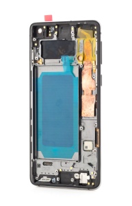 LCD Samsung Galaxy S10, G973, Negru + Rama, Swap - pentru înlocuirea ecranului, compatibil cu Samsung, disponibil pe thenx.net