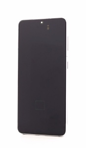 LCD Samsung Galaxy S21 5G, G991, Alb + Rama, [OLED]