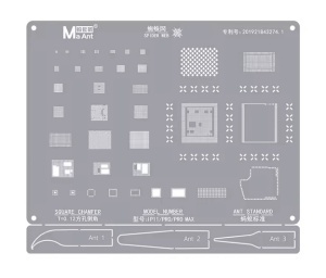 MaAnt BGA Reballing Stencil for IPHONE 11, 11Pro, 11 Pro Max