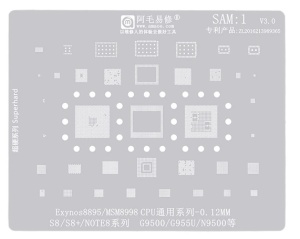 Sita BGA Amaoe SAM:1, Samsung Galaxy S8, S8+, Note8 Exynos8895/MSM8998 CPU 0.1MM, compatibil cu Samsung, disponibil pe thenx.net