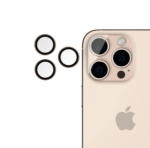 Folie iPhone 16 Pro Max, 16 Pro, Individual Camera Lens Protector, Desert Titanium