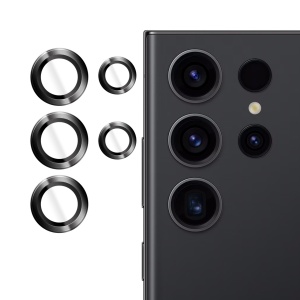 Folie Samsung Galaxy S24 Ultra, individual Camera Lens Protector, Negru, compatibil cu Samsung, disponibil pe thenx.net