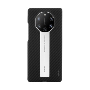 Husa Huawei Mate 40 RS, Clip-On Super Slim, made from Aramid Fiber, Kevlar, Negru, disponibil pe thenx.net