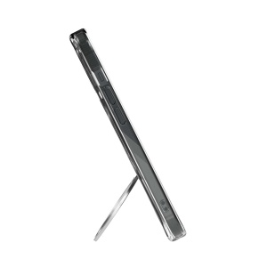 Husa iPhone 14 Plus, Clip-On Crystal Compatibil MagSafe, with 360 degree rotating stand, Transparent, disponibil pe thenx.net