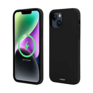 Husa iPhone 14 Plus, Clip-On Soft Touch Silk Series Mag Safe Compatible, Negru, disponibil pe thenx.net