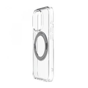 Husa iPhone 15 Pro Max, Clip-On Crystal Compatibil MagSafe, with 360 degree rotating stand, Transparent - Img 11