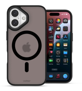 Huse iPhone 16, Clip-On Hybrid, Matt, Compatibil MagSafe, Negru - thenx.net