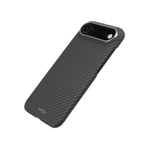Husa iPhone 17 Air, Clip-On MagSafe Compatible, made from Aramid Fiber, Kevlar, Black - thenx.net