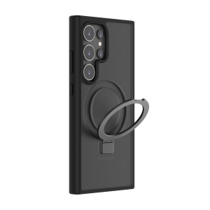 Husa Samsung Galaxy S24 Ultra Clip-On Hybrid, Matt, with MagSafe foldable Stand, Negru - Img 6