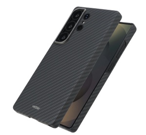 Husa Samsung Galaxy S25 Ultra, Clip-On MagSafe Compatible, made from Aramid Fiber, Kevlar, Black - thenx.net_1