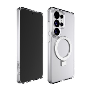 Husa Samsung Galaxy S26 Ultra Clip-On Hybrid, Matt, with MagSafe foldable Stand, Transparent - squaregsm.ro
