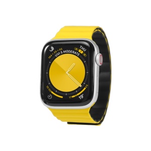 keepON, magnetic band for Apple Watch 11, 10, 9, 8, SE3 38/40/41/42 mm, yellow and black