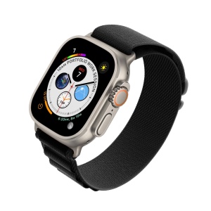 keepON, Nylon Braided Sport Band for Apple Watch Ultra 2, Ultra, Black