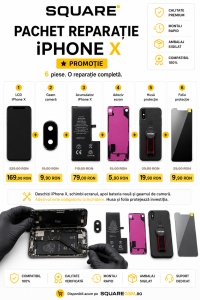 LCD iPhone X + Acumulator + Geam Camera + Adeziv + Husa Vetter - Img 2