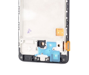 LCD Samsung Galaxy A41, A415, Negru + Rama, Incell, Small Glass - pentru înlocuirea ecranului, compatibil cu Samsung, disponibil pe thenx.net