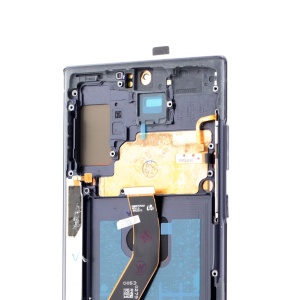 LCD Samsung Galaxy Note 10+, N975, Negru + Rama, [OLED] - pentru înlocuirea ecranului, compatibil cu Samsung, disponibil pe thenx.net