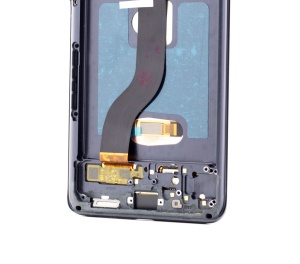 LCD Samsung Galaxy S20 Plus 5G G986, Negru + Rama, [OLED] - pentru înlocuirea ecranului, compatibil cu Samsung, disponibil pe thenx.net
