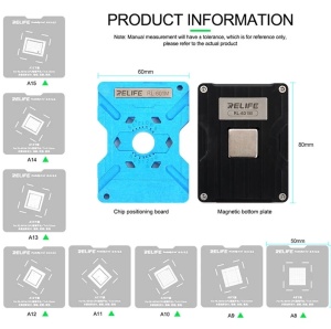 Relife RL-601M CPU iPhone Tinning Platform SET A8 to A15, disponibil pe thenx.net