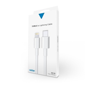 Cablu Lightning to USB-C, 1m, Alb - Img 3