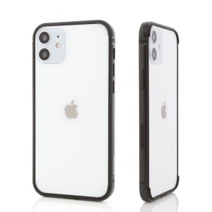 Husa iPhone 12, Fellwell Series, US-BH634, USAMS, Aluminium Alloy + TPU Bumper Case, Negru