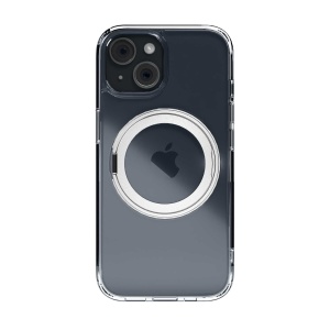 Husa iPhone 14 Plus, Clip-On Crystal Compatibil MagSafe, with 360 degree rotating stand, Transparent, disponibil pe thenx.net