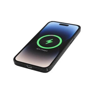 Husa iPhone 14 Pro, Clip-On Compatibil MagSafe, made from Aramid Fiber, Full Cover Kevlar, Negru - Img 4