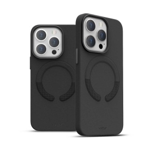 Husa iPhone 14 Pro Max, Clip-On Vegan Leather, Compatibil MagSafe, Negru, disponibil pe thenx.net