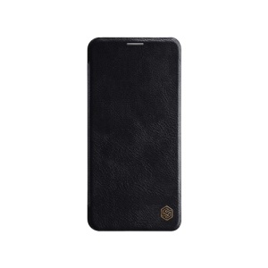 Husa Samsung Galaxy A60, Qin Leather Case, Nillkin, Negru, compatibil cu Samsung, disponibil pe thenx.net