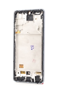 LCD Samsung Galaxy A72 4G, A725, Negru + Rama, [OLED], Small Glass - pentru înlocuirea ecranului, compatibil cu Samsung, disponibil pe thenx.net