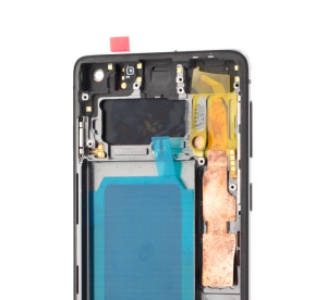 LCD Samsung Galaxy S10, G973, Negru + Rama, Swap - pentru înlocuirea ecranului, compatibil cu Samsung, disponibil pe thenx.net