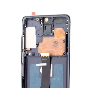 LCD Samsung Galaxy S20 Plus 5G G986, Negru + Rama, [OLED] - pentru înlocuirea ecranului, compatibil cu Samsung, disponibil pe thenx.net