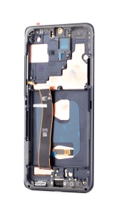 LCD Samsung Galaxy S20 Ultra, G988, Negru + Rama, [OLED] - pentru înlocuirea ecranului, compatibil cu Samsung, disponibil pe thenx.net