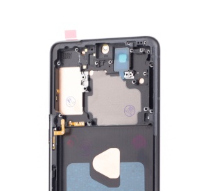 LCD Samsung Galaxy S21+ 5G, G996, Negru + Rama, [OLED] - pentru înlocuirea ecranului, compatibil cu Samsung, disponibil pe thenx.net