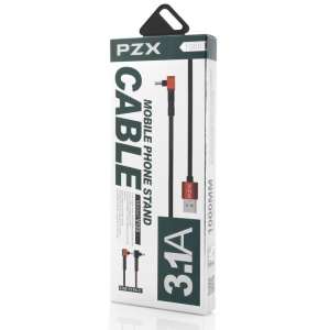 Cablu USB-A la USB-C, PZX V123, Quick Charge 3.1A, 1m, Rosu