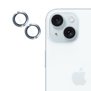 Folie iPhone 15 Plus, 15, individual Camera Lens Protector, Blue, disponibil pe thenx.net