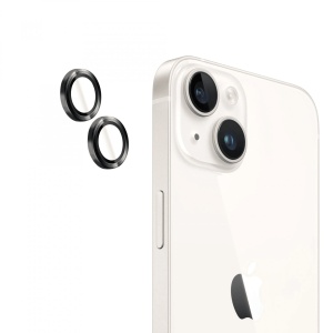 Folie iPhone 15 Plus, 15, individual Camera Lens Protector, Negru