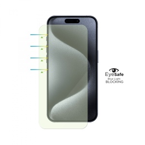 Folie iPhone 15 Pro Max, EyeSafe 2nd Gen, Blue Light Blocking Tempered Glass - Img 3