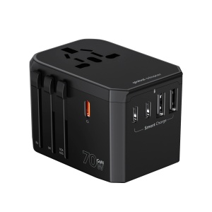 GaN Voyager 70W, Global Adapter with High-Speed USB-C & USB-A Charging - Img 9