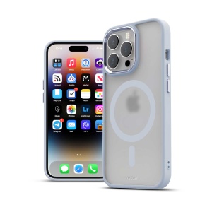 Husa iPhone 14 Pro, Clip-On Hybrid, Matt, Compatibil MagSafe, Royal Blue, disponibil pe thenx.net