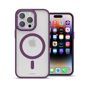Husa iPhone 14 Pro Max, Clip-On Hybrid, Matt, Compatibil MagSafe, Purple, disponibil pe thenx.net